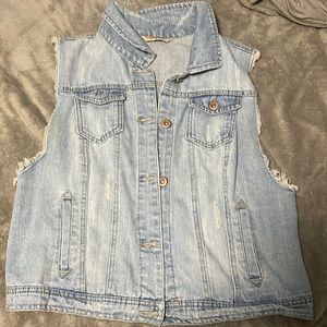 Jean jacket sleeveless